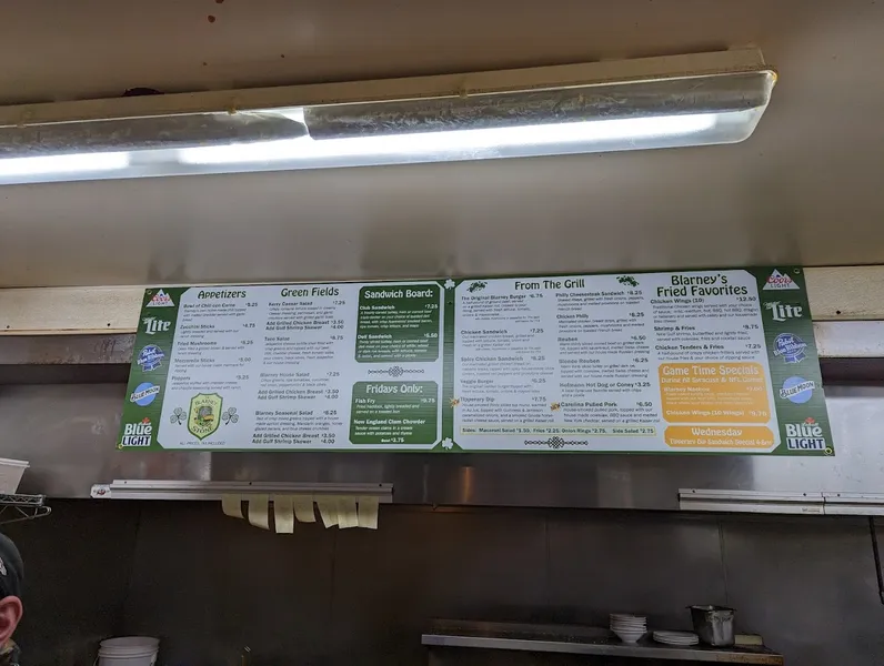 menu of Blarney Stone