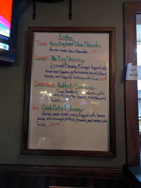 menu of Blarney Stone