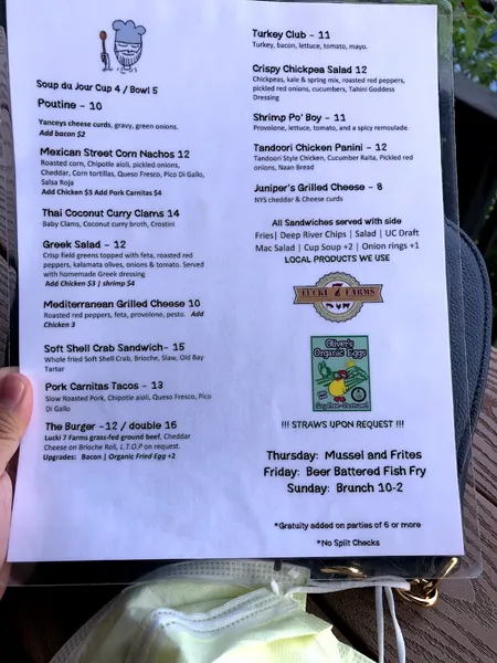 menu of Nail Creek Pub & Brewery