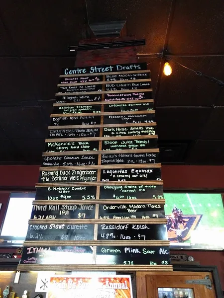 menu of Centre Street Public House and Beer Garden