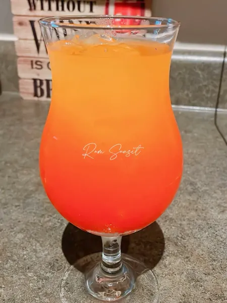 Rum Sunset Cocktail Now & Later