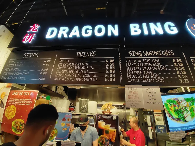 menu of Dragon Bing