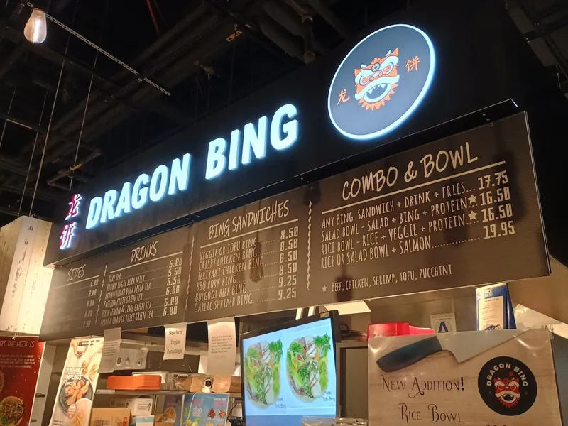 menu of Dragon Bing