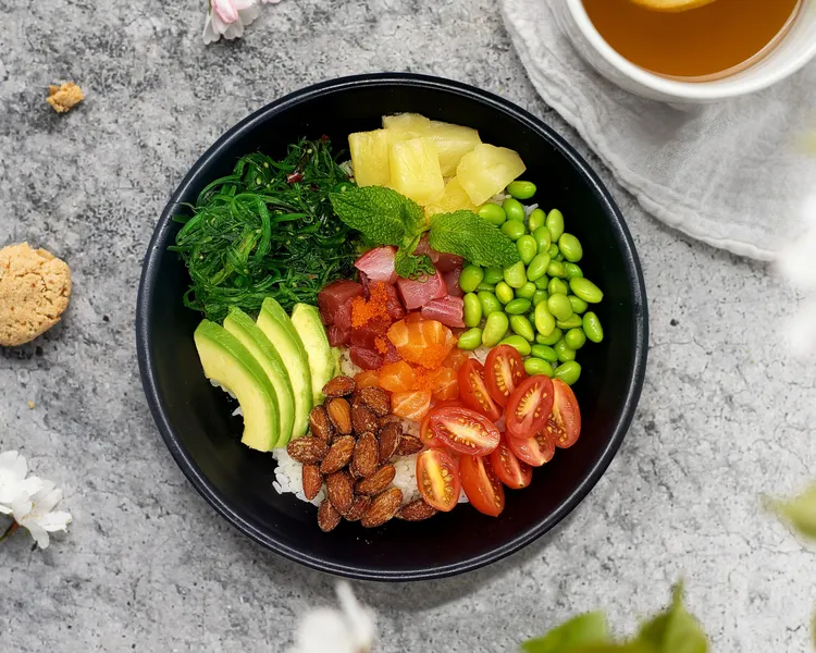 Salmon Poke Bowl Mikawa Japanese Fusion