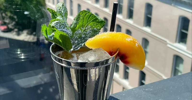 Peach Mint Julep City Line Bar and Grill