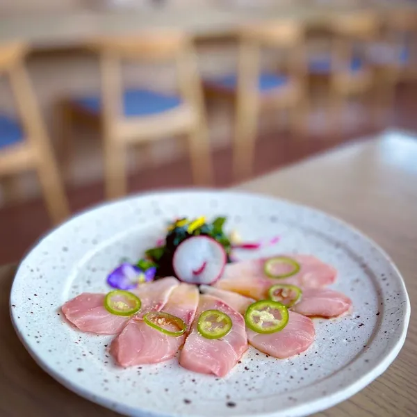 Hamachi Crudo O Ramen & Dim Sum M Yuki Sushi