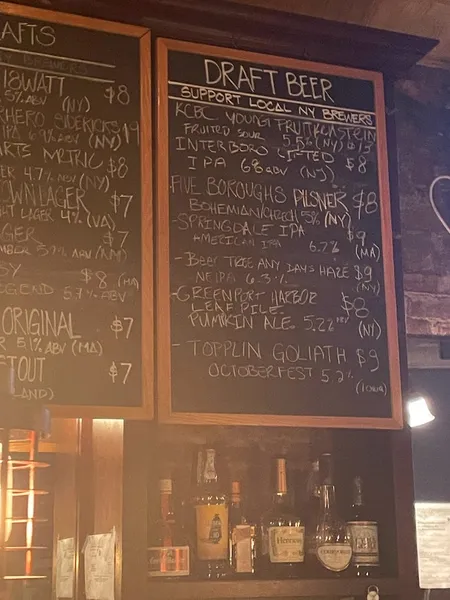 menu of The Brazen Head