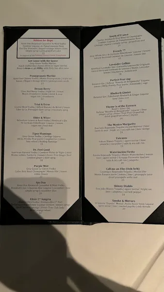 menu 1 of Mastro's Steakhouse