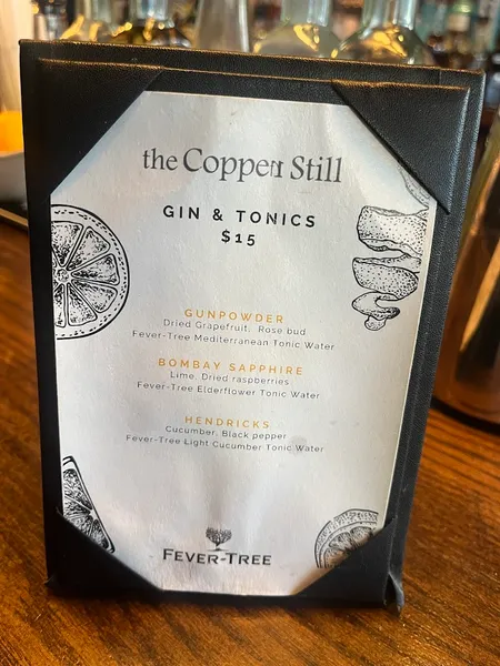 menu 2 of The Copper Still Chelsea