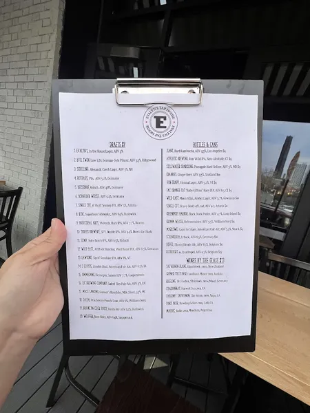 menu of Evalyn's Tap House