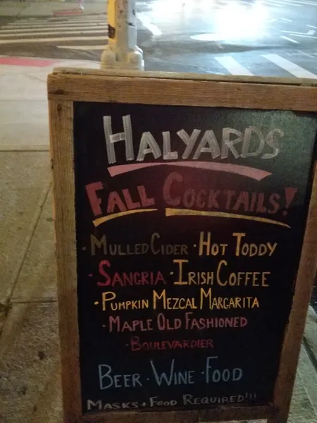 menu of Halyards