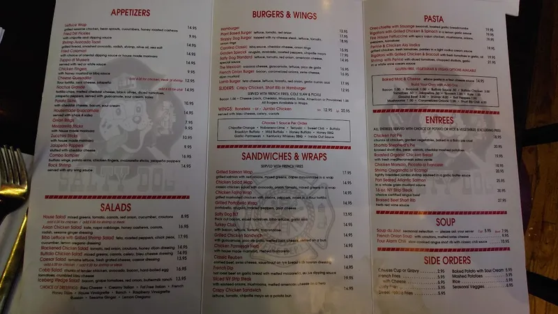 menu of Salty Dog