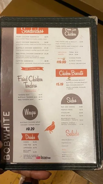 menu 1 of Bobwhite Counter