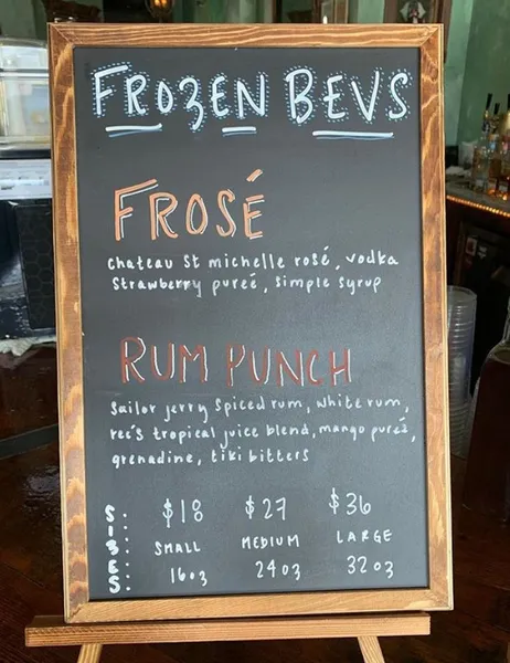 menu of Reclamation Bar