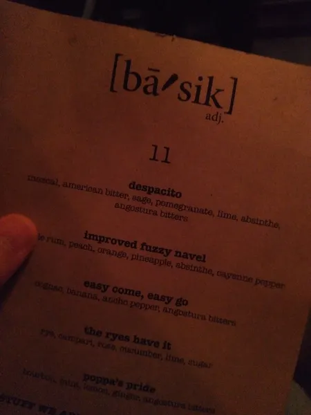 menu of Basik