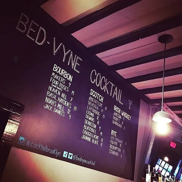 menu of Cocktail Bedstuy