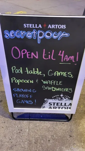 menu of Secret Pour