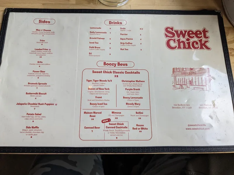 menu 2 of Sweet Chick