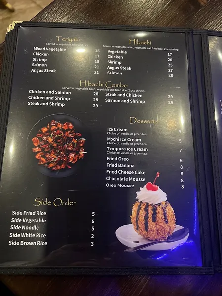 menu of Buddha Asian