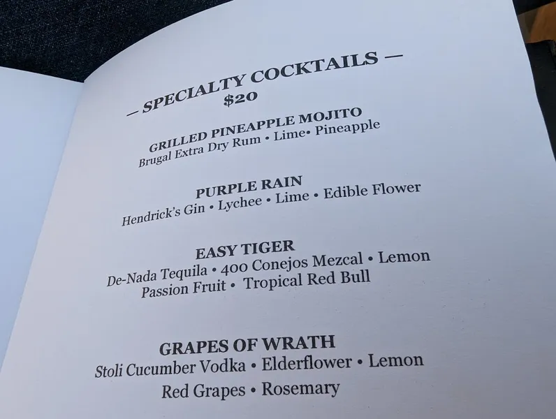 menu of JIMMY