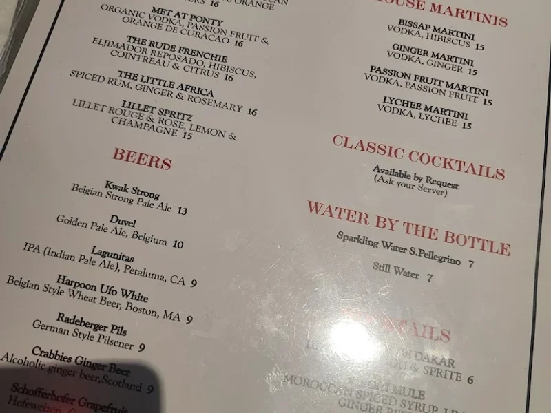 menu 0 of Ponty Bistro