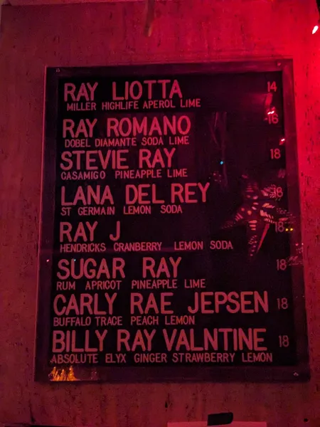 menu of Ray’s