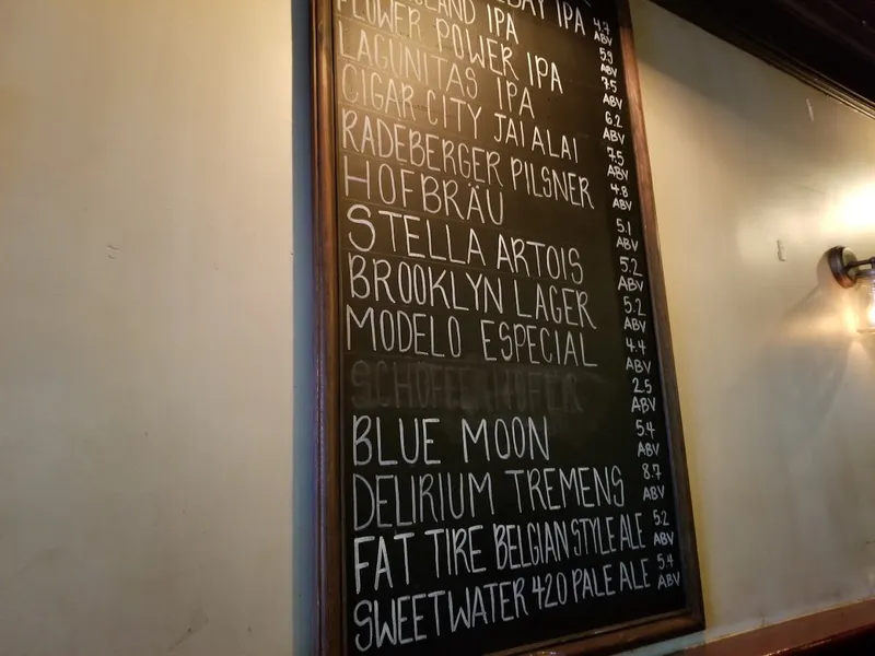 menu of The Courtyard Ale House