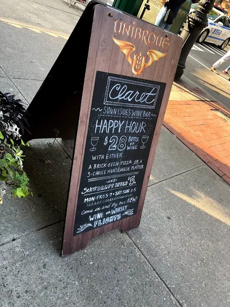 menu of Claret Wine Bar