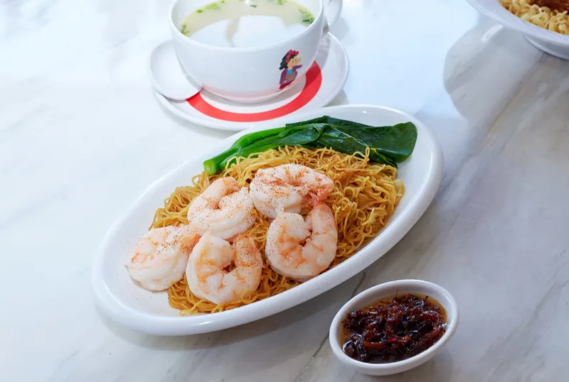 King Prawns In XO Sauce With Tossed Noodles Wah Sing