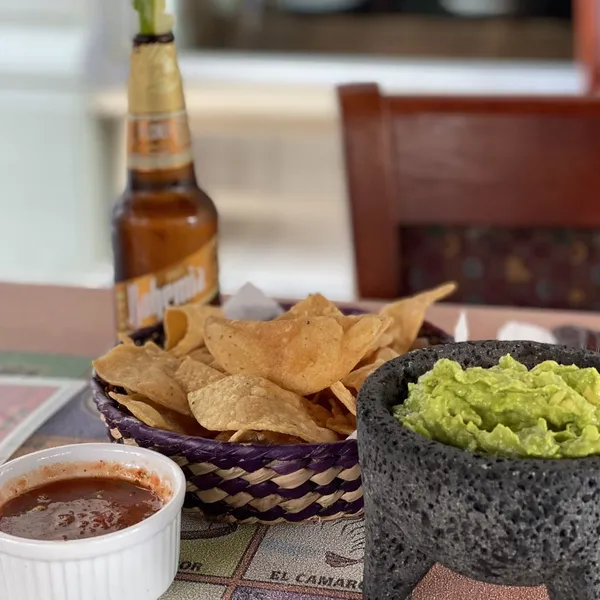 Guacamole Salsa and Chips El Palenque Mexican Grill