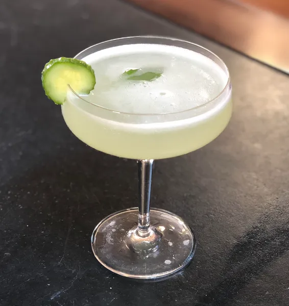 Cucumber Basil Lime Gimlet Shades of Green