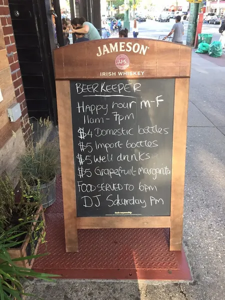 menu of The Beerkeeper