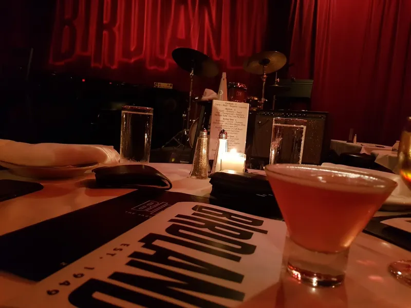 menu of Birdland Jazz Club