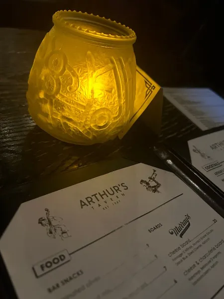 menu of Arthur's Tavern