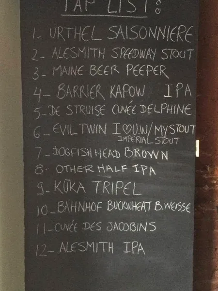 menu of Hops Hill