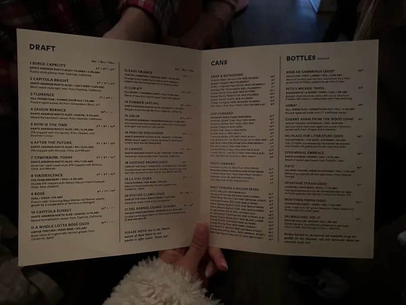 menu of Tørst