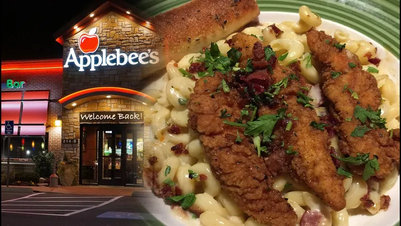 Four-Cheese Mac & Cheese with Honey Pepper Chicken Tenders Applebee's Grill + Bar