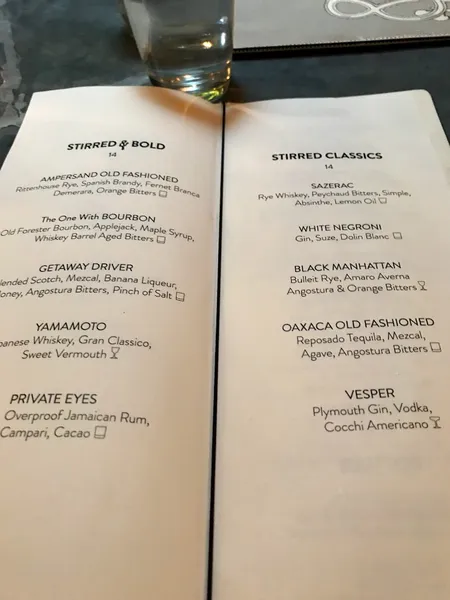 menu of Ampersand