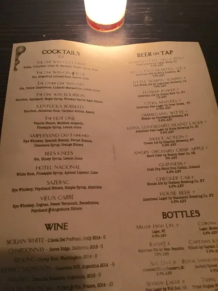 menu of Ampersand