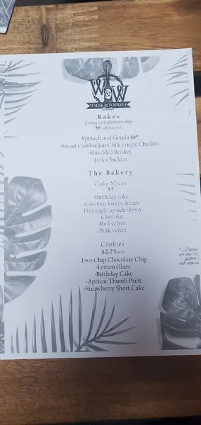 menu of Whisk & Whiskey