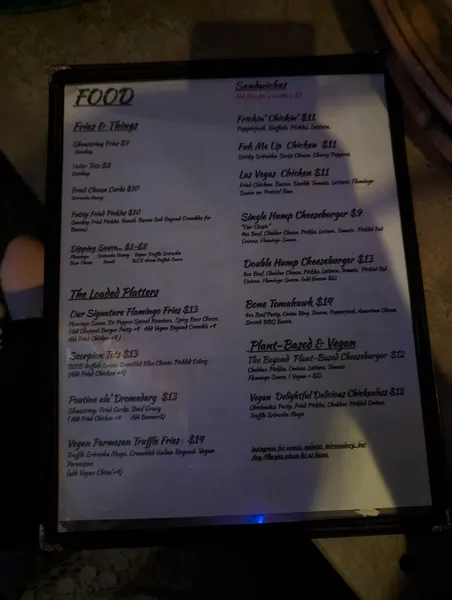 menu of Dromedary Urban Tiki Bar