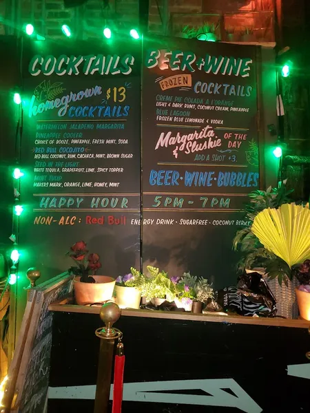 menu of Mad Tropical