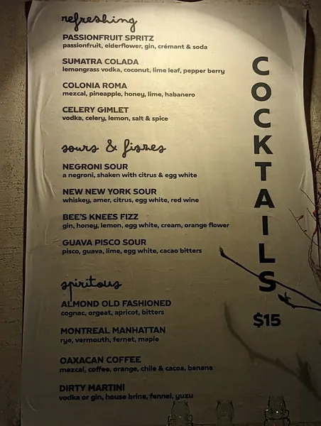 menu of Palmetto