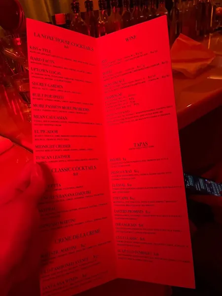 menu of La Noxe