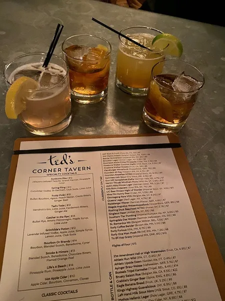 menu of Ted's Corner Tavern