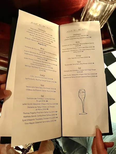 menu of Temple Bar