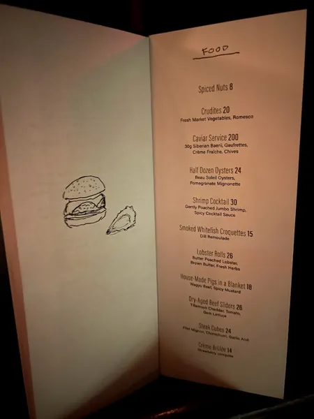 menu of Temple Bar