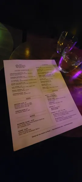 menu of The Cabinet Mezcal Bar