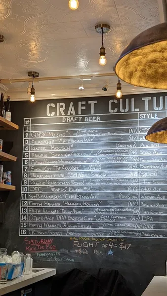 menu of Craft Culture