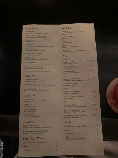 menu of The Campbell